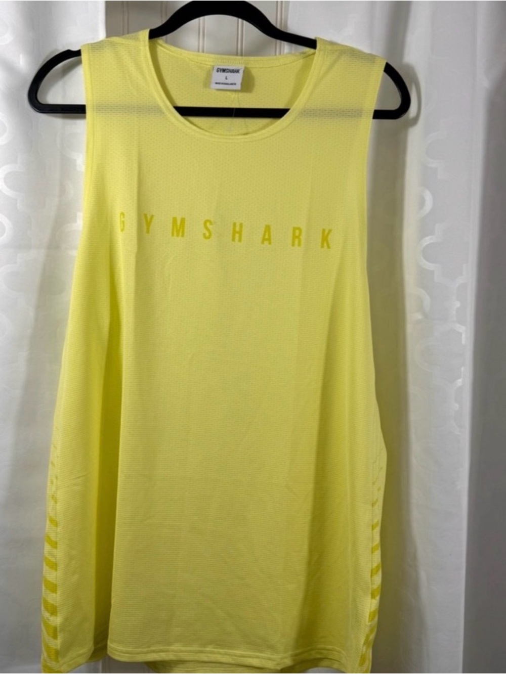 Gymshark Men's Sport Stripe Tank/Large/Firefly Green NWOT -  GM -L01